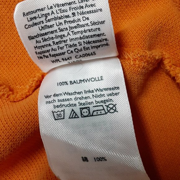 Eddie Bauer Men's Button Crew Neck Shirt Orange Size M Medium | 100% Cotton - Picture 5 of 7